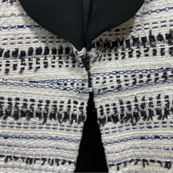 NWT Sugar Lips Black Cream Metallic Weave Tweed Blazer Jacket - Picture 3 of 6